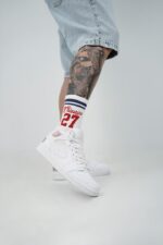 جردن ۱ مید سفید (Jordan1 mid swoosh tour) مردانه - Image 4
