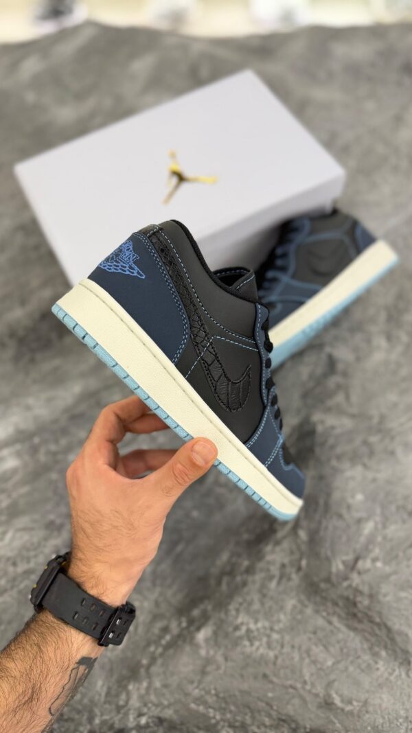 جردن1 لو مشکی سورمه ای (Jordan1 low Black Navy) مردانه زنانه - Image 2