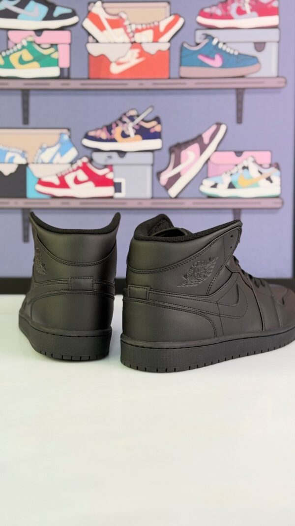 جردن 1 مید تمام مشکی (Jordan1 mid Full Black) مردانه - Image 3