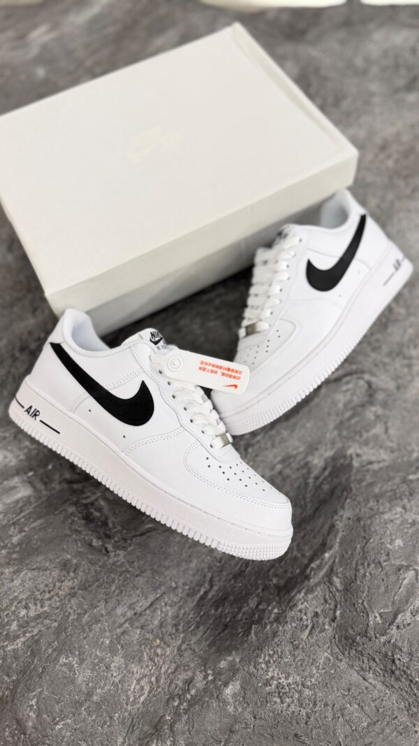 کتونی نایک ایرفورس وان سفید مشکی (Nike airforce1 white black) مردانه - Image 2