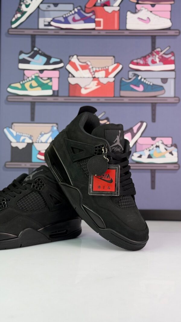 کتونی جردن4 بلک کت (jordan4 black cat) مردانه - Image 1