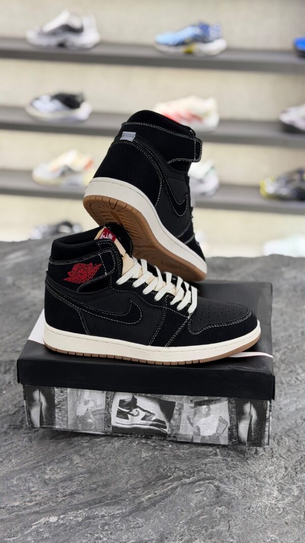 جردن 1 ساقدار جین مشکی (Jordan1 high Flight Club) مردانه - Image 2