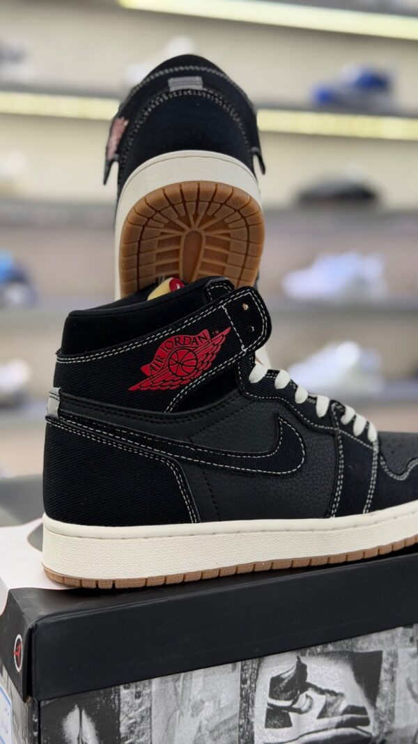 جردن 1 ساقدار جین مشکی (Jordan1 high Flight Club) مردانه - Image 3