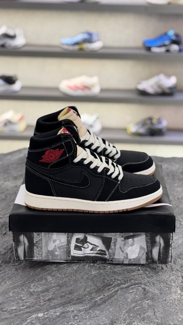 جردن 1 ساقدار جین مشکی (Jordan1 high Flight Club) مردانه - Image 4