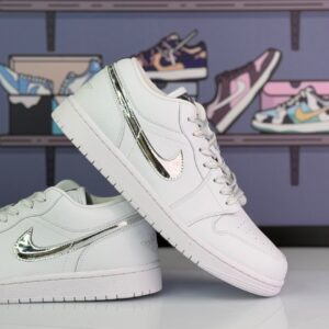 کتونی جردن وان لو سفید مردانه(jordan1 low white silver)