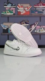 کتونی جردن وان لو سفید (jordan1 low white silver) مردانه - Image 2