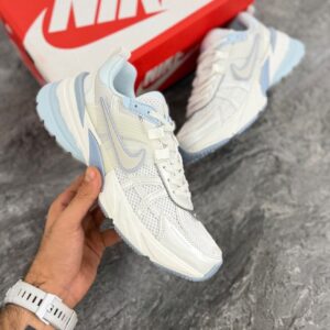 کتونی نایک وی تو کی سفید آبی (Nike v2k run White Blue) مردانه زنانه