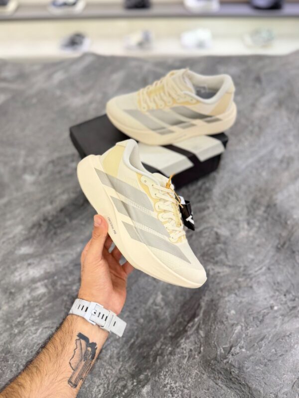 Adidas Adizero EVO SL Silver Cream Running Shoes Adidas Adizero EVO SL Silver Cream Running Shoes