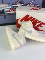 نایک ایرجردن 1 ساقدار مدل Sail Elephant کرم خاکستری (Air Jordan 1 High OG sail Elephant) - Image 2