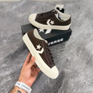 کانورس استار پلیر ۷۶ مدل ساق کوتاه - رنگ قهوه‌ای شکلاتی (Converse Star Player 76 Low Top - Dark Chocolate Brown / Egret)