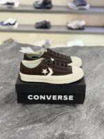 کانورس استار پلیر ۷۶ مدل ساق کوتاه - رنگ قهوه‌ای شکلاتی (Converse Star Player 76 Low Top - Dark Chocolate Brown / Egret) - Image 4