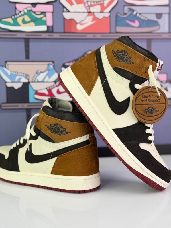 نایک ایرجردن 1 ساقدار سفید قهوه ای مدل Nike Air Jordan 1 High OG love Letter (Love Letter ) - Image 3