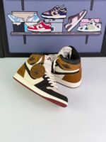 نایک ایرجردن 1 ساقدار سفید قهوه ای مدل Nike Air Jordan 1 High OG love Letter (Love Letter ) - Image 4