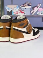 نایک ایرجردن 1 ساقدار سفید قهوه ای مدل Nike Air Jordan 1 High OG love Letter (Love Letter ) - Image 2