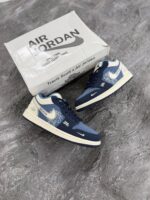 نایک ایرجردن1 لو سورمه ای دیور کاستوم ( Nike Air Jordan1 Low Navy Blue/Christian Dior Custom Style) - Image 2