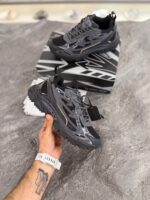 کتونی آف وایت مشکی طوسی (Off-White Be Right Back Black FARFETCH)