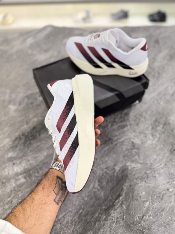 کتونی رانینگ آدیداس Adizero Evo SL رنگ سفید زرشکی (Adidas Adizero Evo SL Lightstrike Pro White Black Burgundy) - Image 3