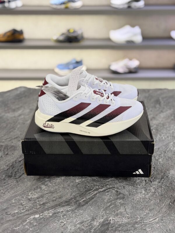 کتونی رانینگ آدیداس Adizero Evo SL رنگ سفید زرشکی (Adidas Adizero Evo SL Lightstrike Pro White Black Burgundy) - Image 2