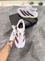 کتونی رانینگ آدیداس Adizero Evo SL رنگ سفید زرشکی (Adidas Adizero Evo SL Lightstrike Pro White Black Burgundy) - Image 4
