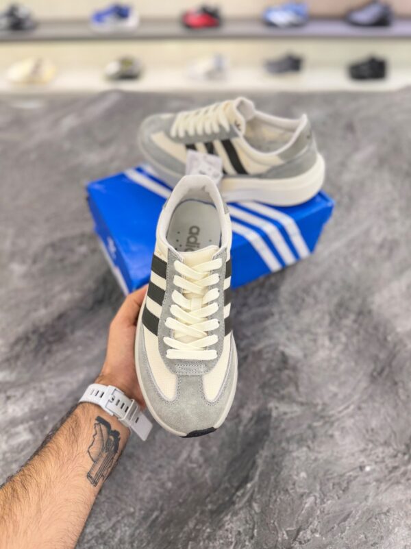 کتونی اسپرت آدیداس اس ال72کرم خاکستری(Adidas SL 72 Pro Silver Pebble Shadow Olive Beige) - Image 3