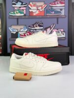 کتونی ایرجردن 1 لو (ساق کوتاه) سفید (Air Jordan 1 Low Full White)