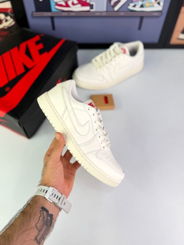 کتونی ایرجردن 1 لو (ساق کوتاه) سفید (Air Jordan 1 Low Full White) - Image 4