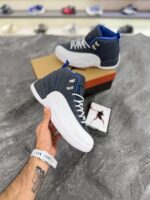 کتونی ایرجردن 12 سفید سورمه ای (Air Jordan 12 White/Navy)