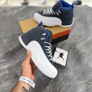 کتونی ایرجردن 12 سفید سورمه ای (Air Jordan 12 White/Navy)