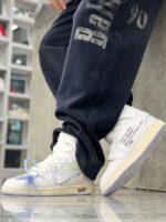 کتونی ایرجردن 1 ساقدار آف وایت سفید (Air Jordan1 High Off-White White Color) - Image 6