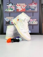 کتونی ایرجردن 1 ساقدار آف وایت سفید (Air Jordan1 High Off-White White Color) - Image 3