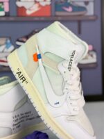 کتونی ایرجردن 1 ساقدار آف وایت سفید (Air Jordan1 High Off-White White Color) - Image 4