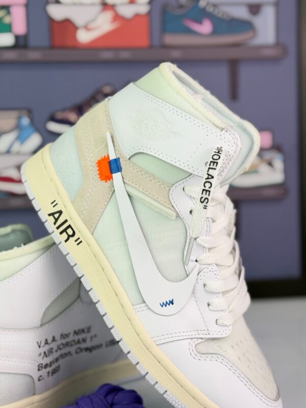 کتونی ایرجردن 1 ساقدار آف وایت سفید (Air Jordan1 High Off-White White Color) - Image 4