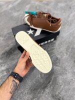 کتونی کانورس آل استار چرم لولایت (ساق کوتاه) - قهوه‌ای (Converse Chuck Taylor All Star Leather Low Top - Brown) - Image 2