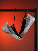کتونی بسکتبال جردن لوکا 77 طوسی با ترکیب مشکی (Jordan Luka77 Gray/Black/Orang)