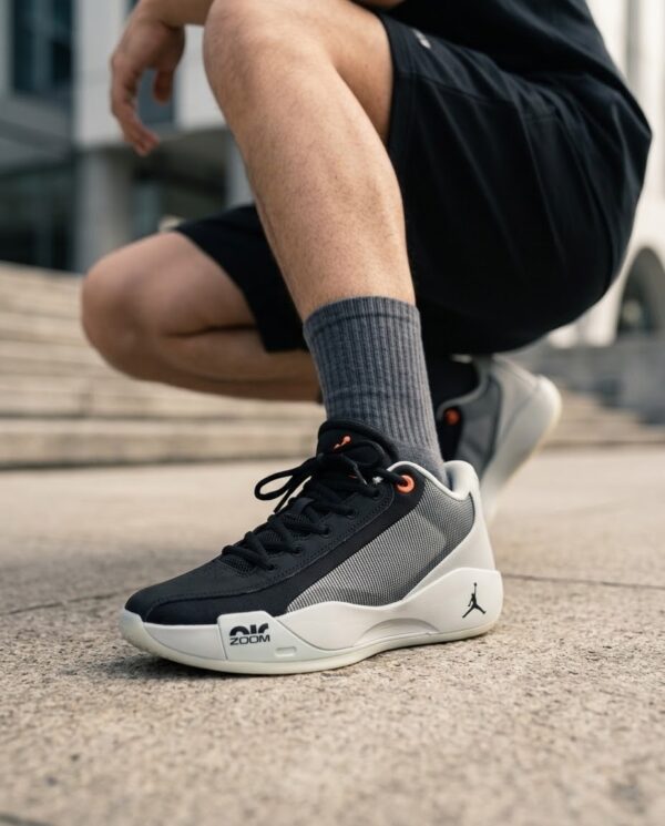 کتونی بسکتبال جردن لوکا 77 طوسی با ترکیب مشکی (Jordan Luka77 Gray/Black/Orang) - Image 5