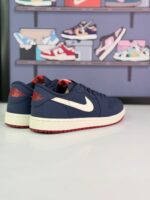 کتونی نایک ایرجردن 1 لو (ساق کوتاه) سورمه ای سفید قرمز (Nike Air Jordan1 Low Navy/white/Red) - Image 4