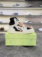 کتونی آف وایت ۳.۰ آف کورت ساق دار سفید مشکی (OFF-white 3.0 court leather high sneakers White/Black) - Image 2