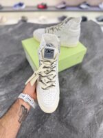 کتونی آف وایت ۳.۰ آف کورت ساق دار سفید (OFF-white 3.0 court leather high sneakers White) - Image 4